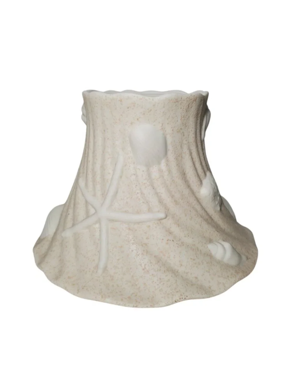 Yankee Candle Seashell Starfish Porcelain Shade Topper Beige Nautical Coastal